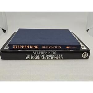 Lot Of 2 HC Books Stephen King:The Art of Darkness & Elevation By Stephen King